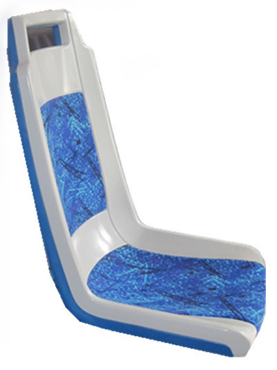 Ergonomische Plastik-Bussitze Blaue Farbe Blow Molded 425mm Breite Schlanke Form