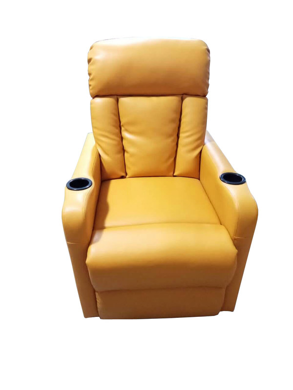 Gelbfarbiges Theater-Sitzsofa GB8-05 Reihe LED-Licht mit Becherhalter