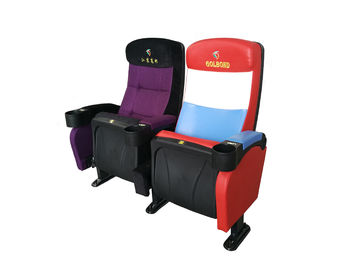 Lederne Handelstheater-Sitzplätze, Theater Recliner-Stuhl-ergonomische Rückenlehne
