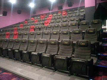 Lederne Handelstheater-Sitzplätze, Theater Recliner-Stuhl-ergonomische Rückenlehne